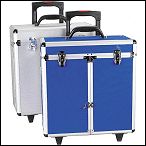 Aluminum Tool Case with Telescoping Handle and Wheels Provide Easy Portability from Pet Edge USA